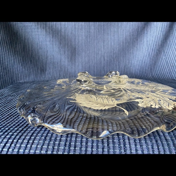 Autumn Leaves 25th Anniversary Footed Serving / Cake Plate - Picture 4 of 4